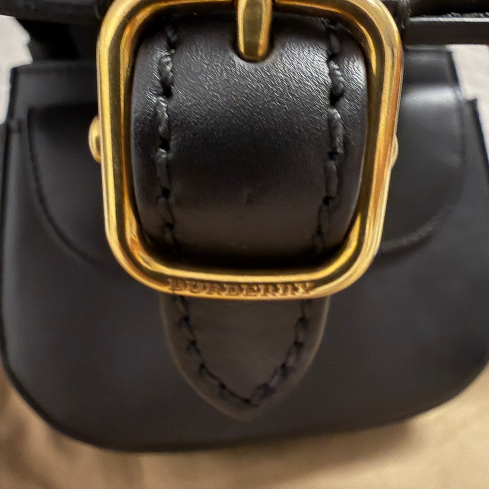 Burberry Black Crossbody Bag with Gold Accents - Picture 9 of 12